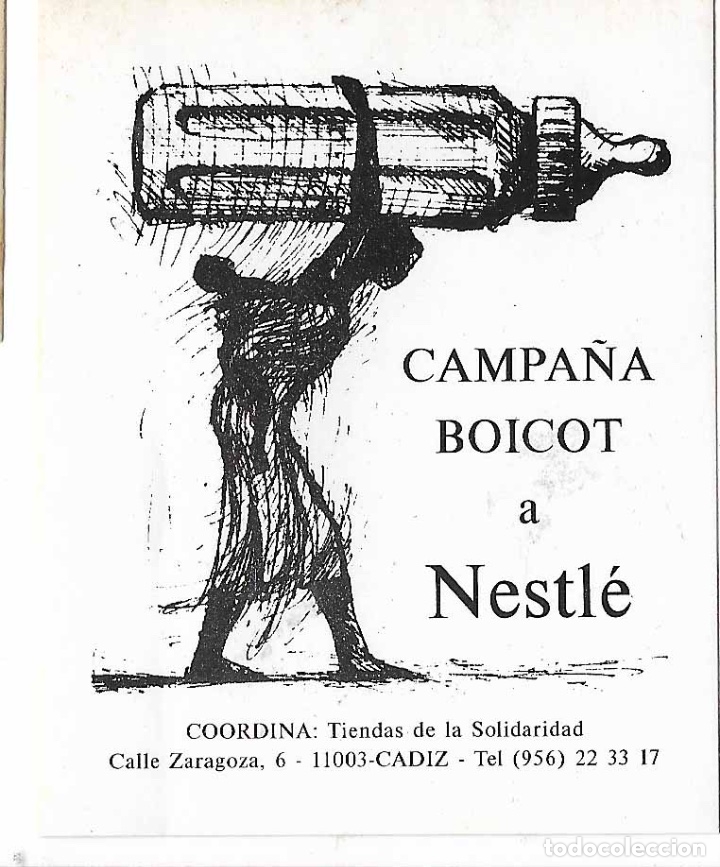 Pegatinas de colecci&oacute;n: TIENDAS DE LA SOLIDARIDAD, BOICOT A NESTLE, A&Ntilde;OS 90, PEQUE&Ntilde;A