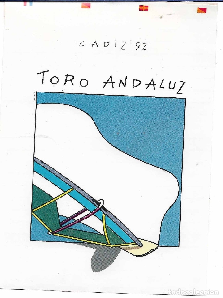 Pegatinas de colecci&oacute;n: TORO ANDALUZ, C&Aacute;DIZ 1992
