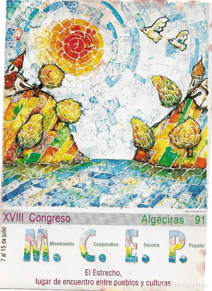 Pegatinas de colecci&oacute;n: MOVIMIENTO COOPERATIVO DE ESCUELA POPULAR, ALGECIRAS 1991