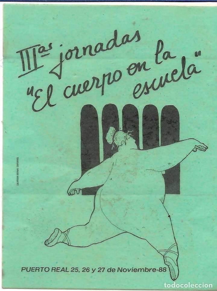 Pegatinas de colecci&oacute;n: JORNADAS EL CUERPO EN LA ESCUELA, PUERTO REAL 1988
