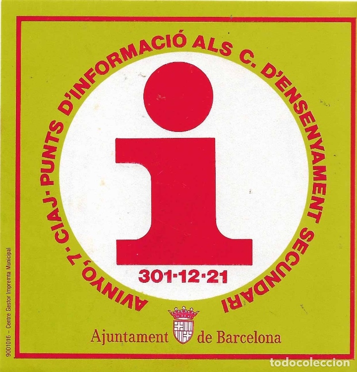 Pegatinas de colecci&oacute;n: AJUNTAMENT DE BARCELONA 1994, A&Ntilde;OS 90