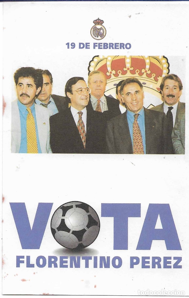 Pegatinas de colecci&oacute;n: ELECCIONES PRESIDENTE REAL MADRID, 2000