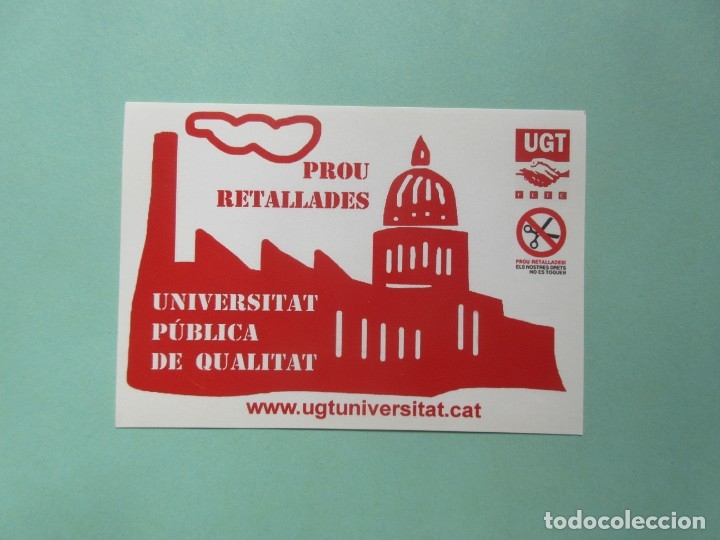 Pegatinas de colecci&oacute;n: Pegatina politica pru retallades UGT