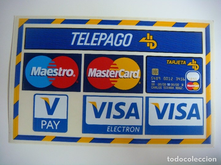 pegatina - tarjeta credito telepago - Compra venta en todocoleccion