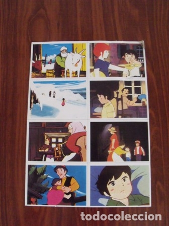 Pegatinas de colecci&oacute;n: L&aacute;mina de Cromos Pegatinas Heidi y Marco - RBA