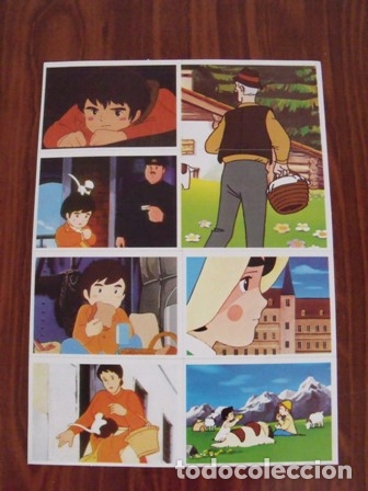 Pegatinas de colecci&oacute;n: L&aacute;mina de Cromos Pegatinas Heidi y Marco - RBA