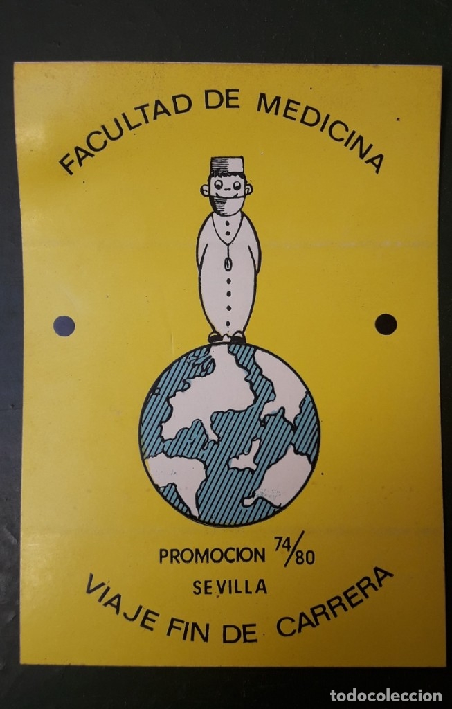 Pegatinas de colecci&oacute;n: PEGATINA VIAJE FIN DE CARRERA FACULTAD DE MEDICINA, Promoci&oacute;n 1974-80
