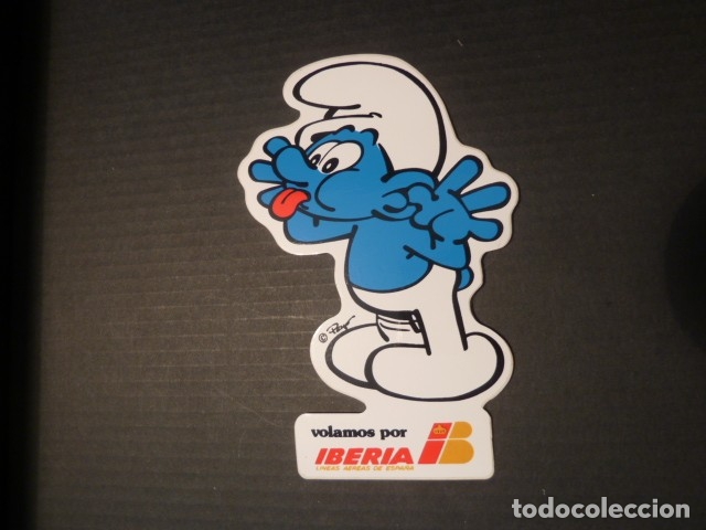 Pegatinas de colecci&oacute;n: PEGATINA IBERIA. PITUFOS - Foto 1