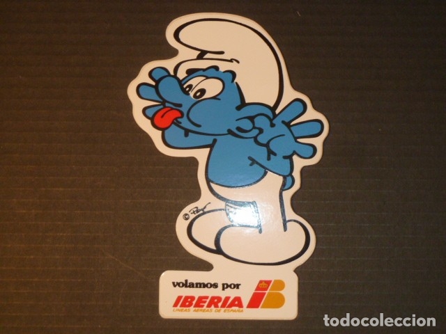 Pegatinas de colecci&oacute;n: PEGATINA IBERIA. PITUFOS - Foto 2