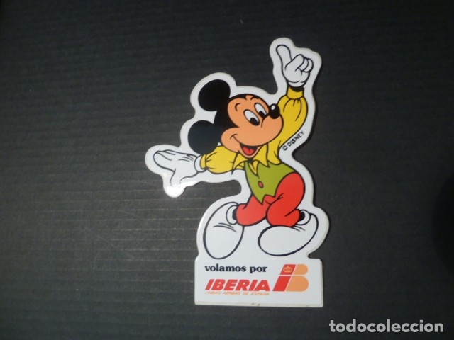 Pegatinas de colecci&oacute;n: PEGATINA IBERIA. MICKEY - Foto 1