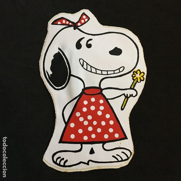Pegatinas de colecci&oacute;n: pegatina adhesivo snoopy chica vestido