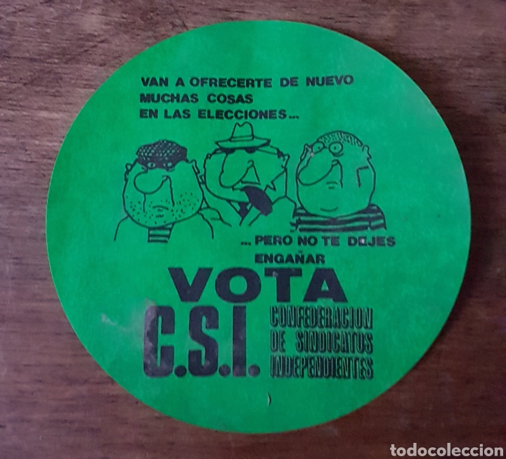 Pegatinas de colecci&oacute;n: Pegatina sindicato CSI a&ntilde;os 80 zxy