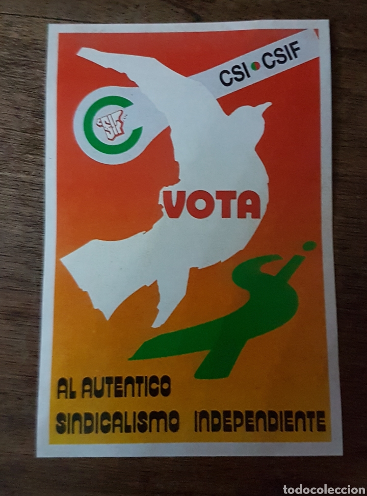 Pegatinas de colecci&oacute;n: Pegatina pol&iacute;tica CSI CSIF a&ntilde;os 90 zxy