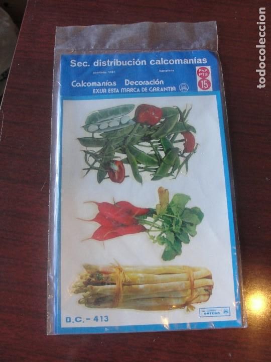 Pegatinas de colecci&oacute;n: CALCOMANIA ORTEGA 413 / VEGETALES RABANOS ESPARRAGOS - PRECINTADO