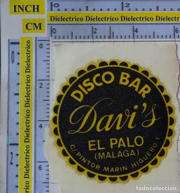 Autocollants de collection: PEGATINA DE DISCOTECAS PUBS CLUBS. DISCOTECA DISCO BAR DAVI'S EL PALO M&Aacute;LAGA. 34