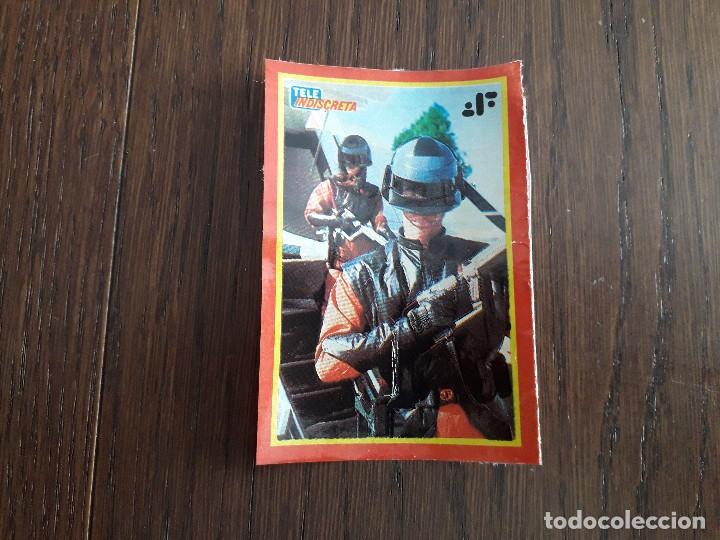 Pegatinas de colecci&oacute;n: pegatina de tele indiscreta de la serie V, a&ntilde;os 80.