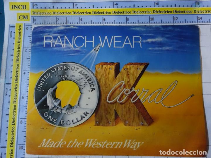 Pegatinas de colecci&oacute;n: PEGATINA DE MARCAS DE ROPAS. JEANS VAQUEROS. OK CORRAL MONEDA 1 D&Oacute;LAR. 128