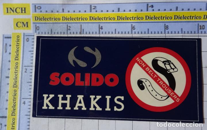 Adesivi di collezione: PEGATINA DE MARCAS DE ROPAS. SOLIDO KHAKIS. 131
