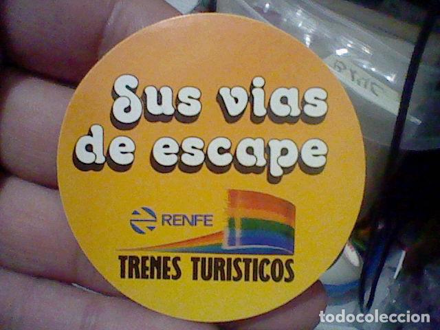 Pegatinas de colecci&oacute;n: TRENES TURISTICOS RENFE FERROCARRIL SUS VIAS DE ESCAPE ADHESIVO PEGATINA SIN USO 6 CMS DI&Aacute;METRO