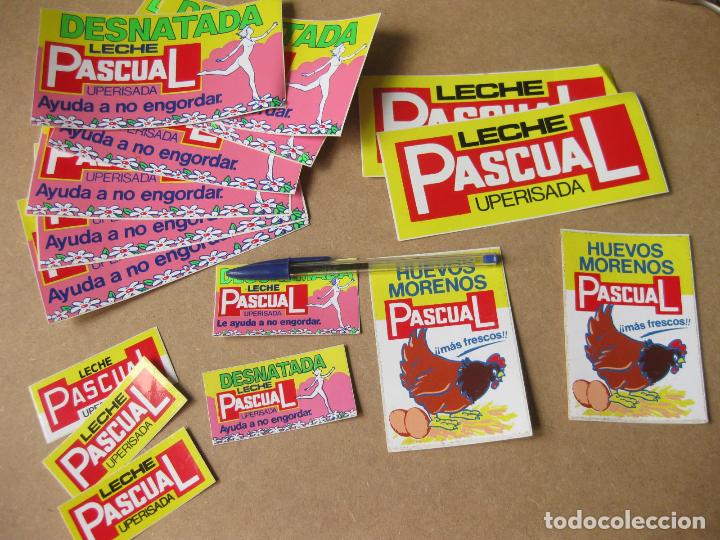 Pegatinas de colecci&oacute;n: LOTE DE PEGATINAS PUBLICITARIAS DE LECHE Y HUEVOS PASCUAL - A&Ntilde;OS 80