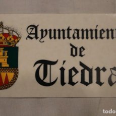 Pegatinas de colección: PEGATINA AYUNTAMIENTO DE TIEDRA. Lote 190385612