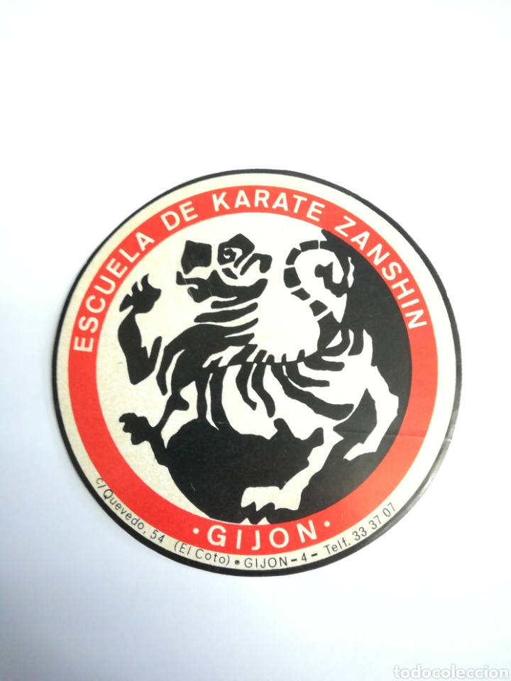 Pegatinas de colecci&oacute;n: Pegatina circular Escuela de K&aacute;rate Zanshin. Gij&oacute;n. Tama&ntilde;o 88mm