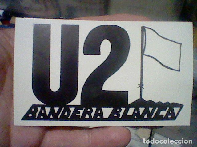 Pegatinas de colecci&oacute;n: U2 BANDERA BLANCA  PEGATINA 11,8 X 7  CMS VINTAGE