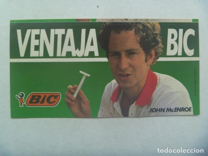 Pegatinas de colecci&oacute;n: PEGATINA PUBLICITARIA DE MAQUINILLA DE AFEITAR BIC CON EL TENISTA JOHN MCENROE : VENTAJA BIC