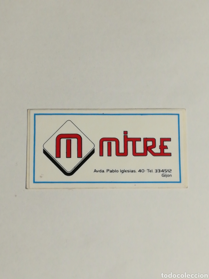 Adesivi di collezione: Pegatina Mitre. Gij&oacute;n 75x38mm