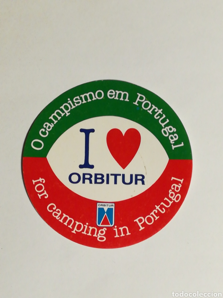Adesivi di collezione: Pegatina I love Orbitur. Camping. Portugal. Tama&ntilde;o 80mm