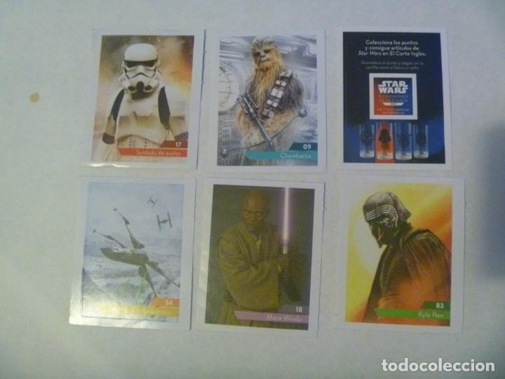 Pegatinas de colecci&oacute;n: LOTE DE 6 PEGATINAS DE STAR WARS, COLECCION EL CORTE INGLES. 2019