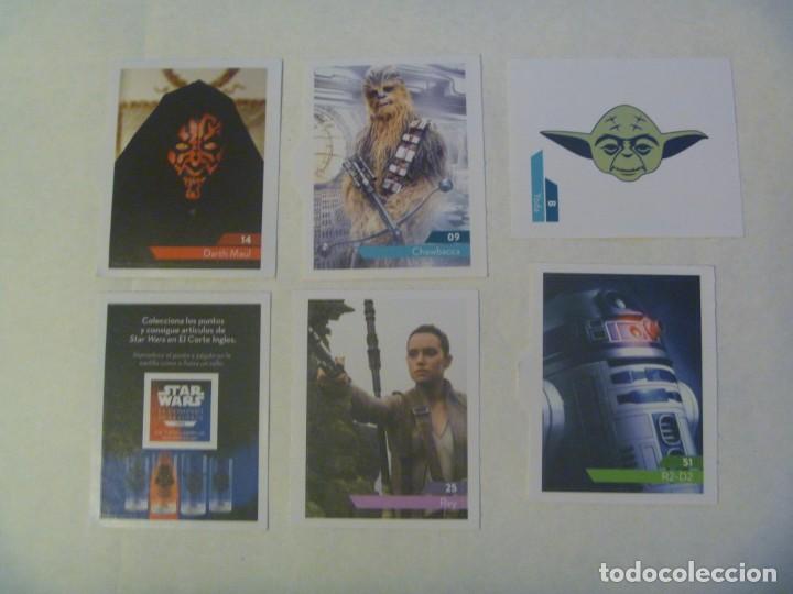 Pegatinas de colecci&oacute;n: LOTE DE 6 PEGATINAS DE STAR WARS, COLECCION EL CORTE INGLES. 2019