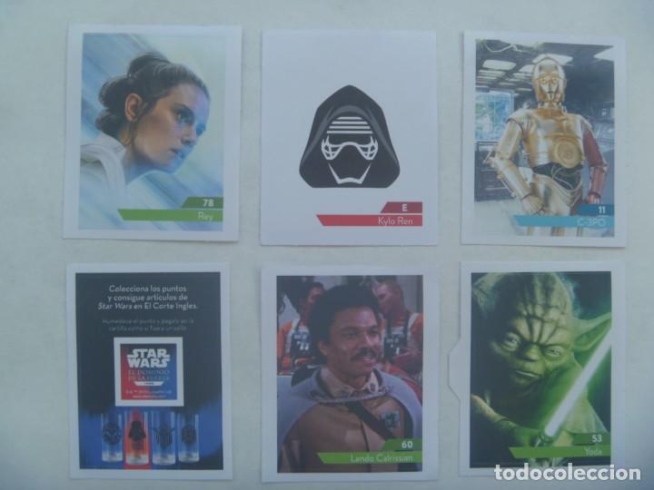 Pegatinas de colecci&oacute;n: LOTE DE 6 PEGATINAS DE STAR WARS, COLECCION EL CORTE INGLES. 2019