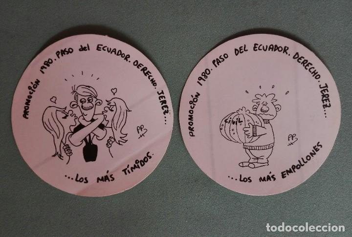 Pegatinas de colecci&oacute;n: 2 pegatinas Jerez facultad de derecho 1980 paso del Ecuador