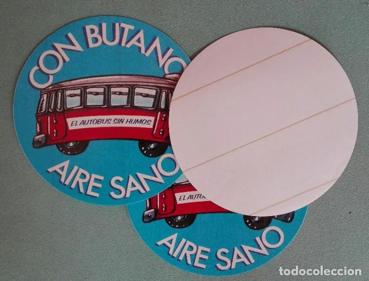 Pegatinas de colecci&oacute;n: 3 pegatinas El autob&uacute;s sin humos con butano aire sano