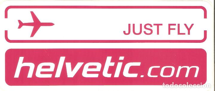 Pegatinas de colecci&oacute;n: PEGATINA HELVETIC.COM - JUST FLY - Foto 1