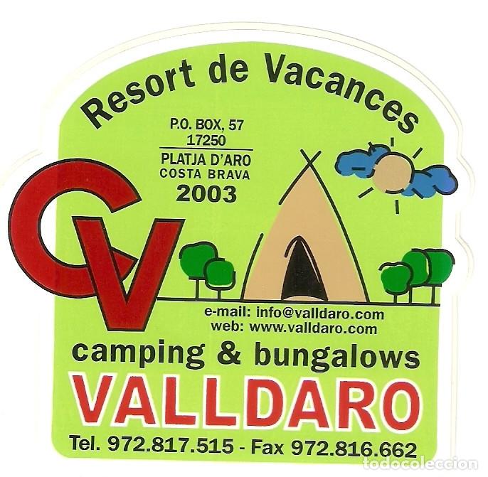 Pegatinas de colecci&oacute;n: PEGATINA CAMPING & BUNGALOWS VALLDARO - Foto 1