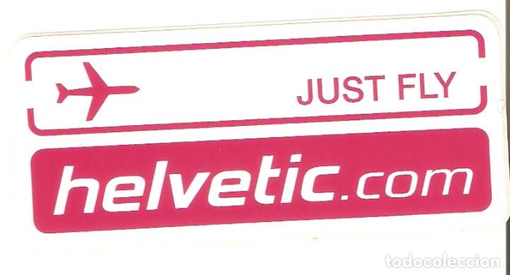 Pegatinas de colecci&oacute;n: PEGATINA HELVETIC.COM - JUST FLY - Foto 1