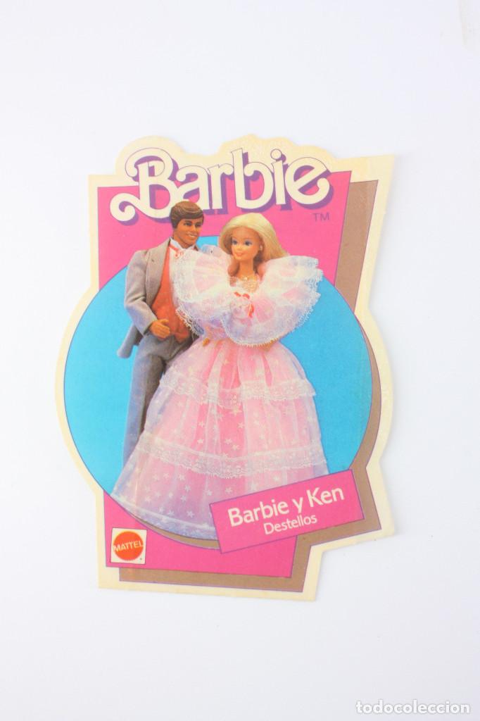 Pegatinas de colecci&oacute;n: Pegatina / cromo / adhesivo Barbie y Ken Destellos / Dream Glow - Mattel Spain, 1986