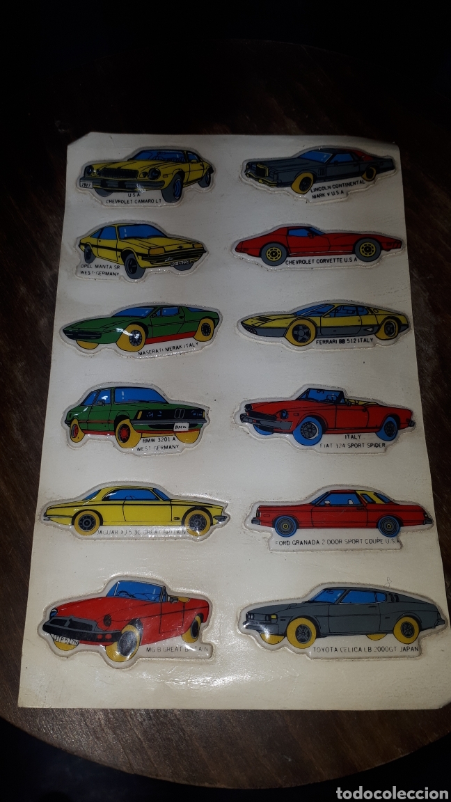 Pegatinas de colecci&oacute;n: Muy dif&iacute;cil COLECCION COMPLETA PEGATINAS TROQUELADAS MARCAS DE COCHE DE KIOSKO A&Ntilde;OS 80