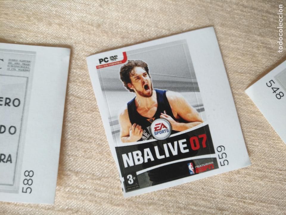 Sammlung von Aufklebern: PEGATINA CROMO ADHESIVO troquelado 3,8 x 2,6 cm - baloncesto juego nba live