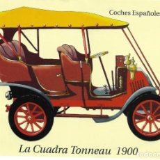 Pegatinas de colección: *** PN329 - PEGATINA COCHES ESPAÑOLES - LA CUADRA TONNEAU 1900 - 19 X 14 CM.