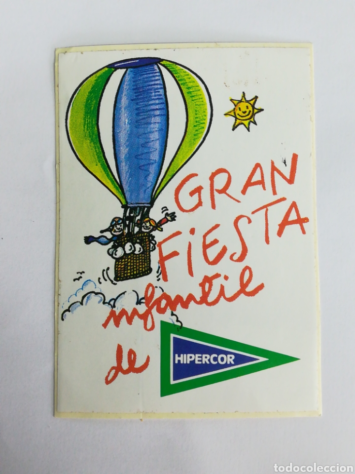 Adesivi di collezione: Pegatina Hipercor. Gran fiesta infantil. Tama&ntilde;o 70x95mm