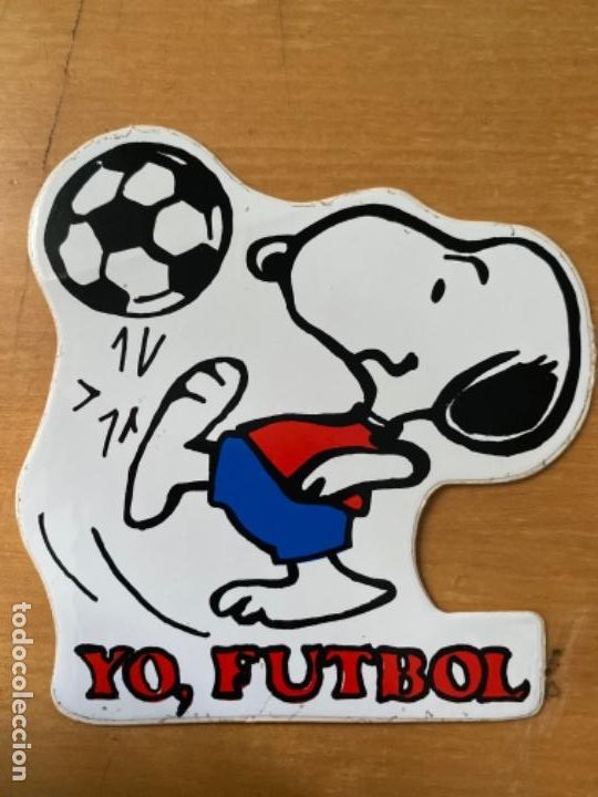 Pegatinas de colecci&oacute;n: ANTIGUA PEGATINA YO FUTBOL SNOOPY