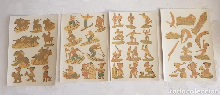 Pegatinas de colecci&oacute;n: 2 Calcomanias Ortega. Deportes n.29 Esqui n.28