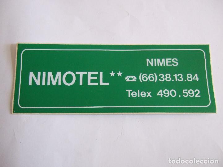 Pegatinas de colecci&oacute;n: PEGATINA NIMOTEL - HOTEL NIMES FRANCIA - 17X6