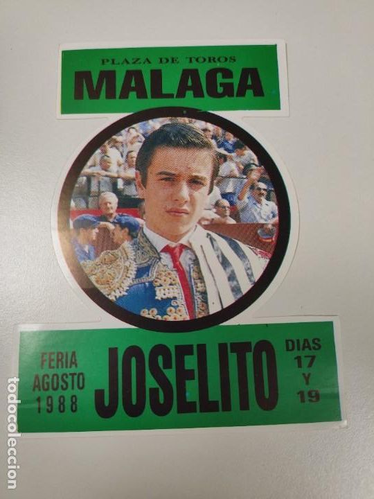 Pegatinas de colecci&oacute;n: PEGATINA 1988 PLAZA TOROS MALAGA, JOSELITO, AGOSTO 1988