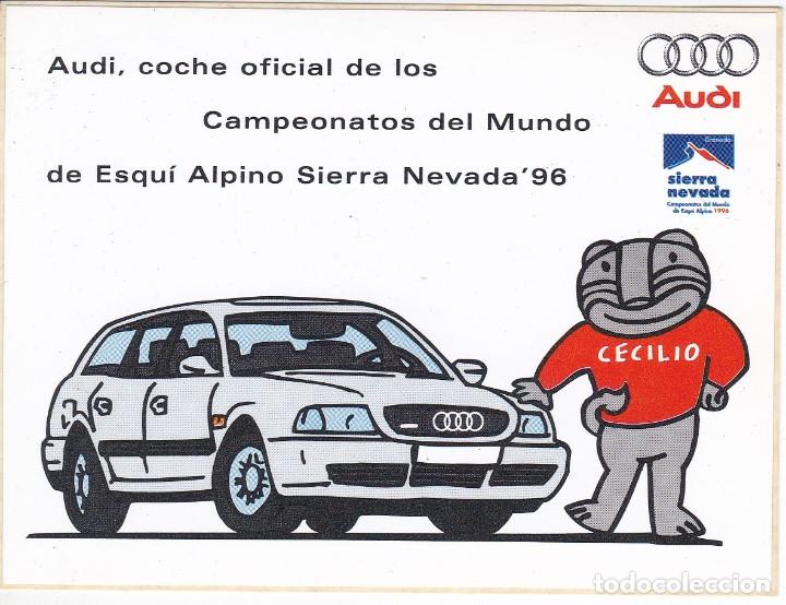 Pegatinas de colecci&oacute;n: PEGATINA DE CECILIO MASCOTA ESQUI SIERRA NEVADA 96 - AUDI-COCHE-CAR