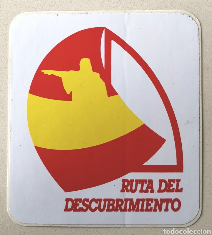 Pegatinas de colecci&oacute;n: Pegatina Ruta Del Descubrimiento - Barcos Vela - Crist&oacute;bal Colon