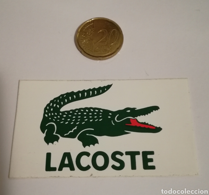 Pegatinas de colecci&oacute;n: ADHESIVO PEGATINA LOGO LACOSTE - RECTANGULAR - Foto 1